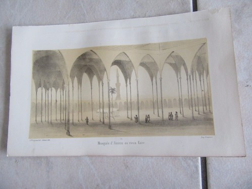 Gravure 1860 mosquee amrou - 1860,